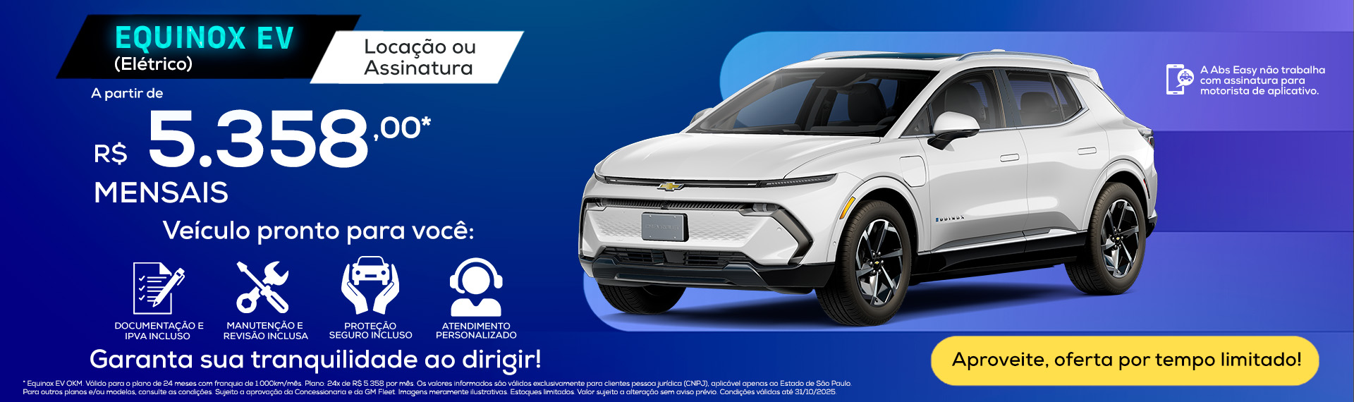 Equinox EV (Elétrico) por Assinatura