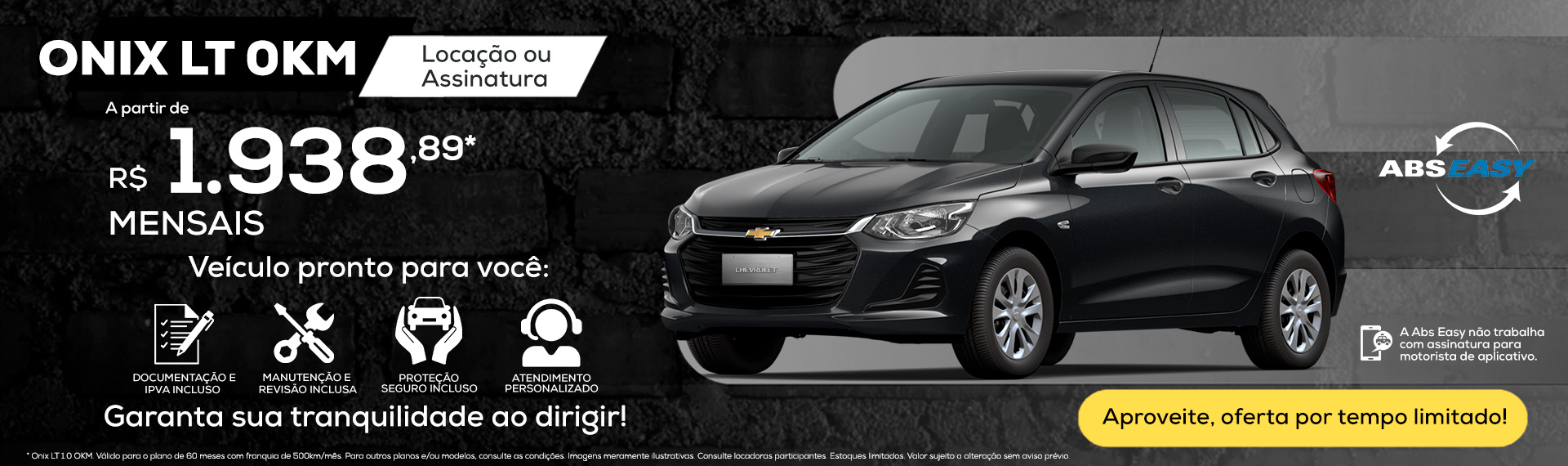 Onix LT 0KM por Assinatura