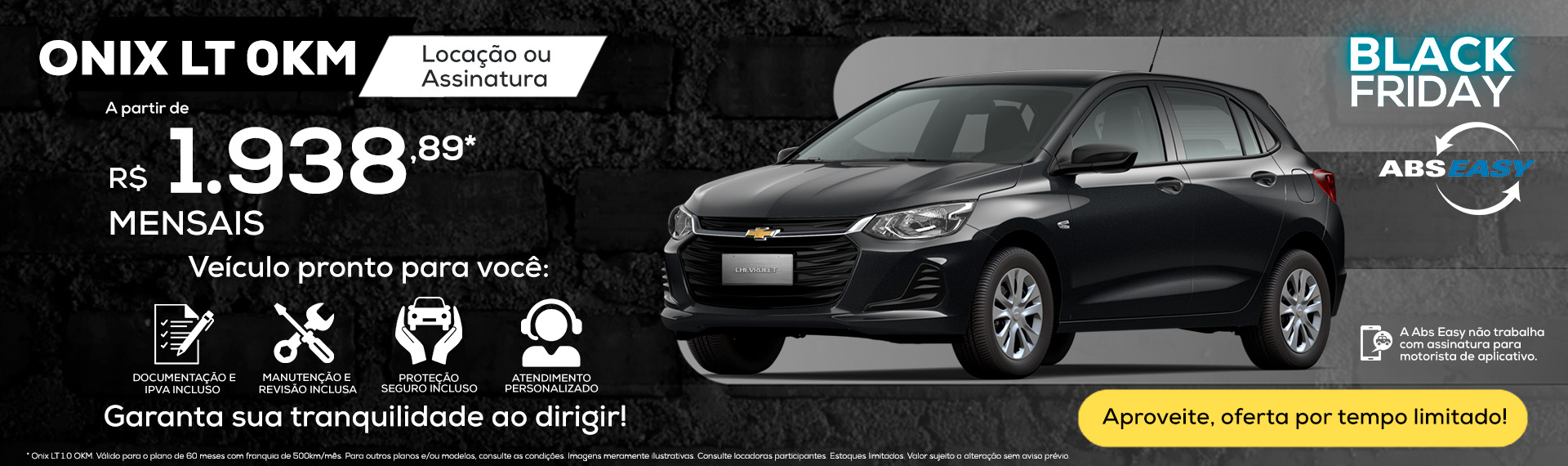 Onix LT 0KM por Assinatura