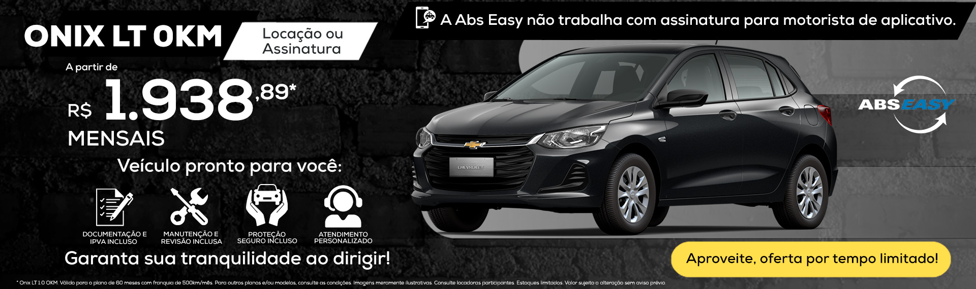 Onix LT 0KM por Assinatura